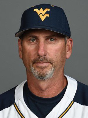 Portrait photo of WVU baseball coach Randy Mazey.